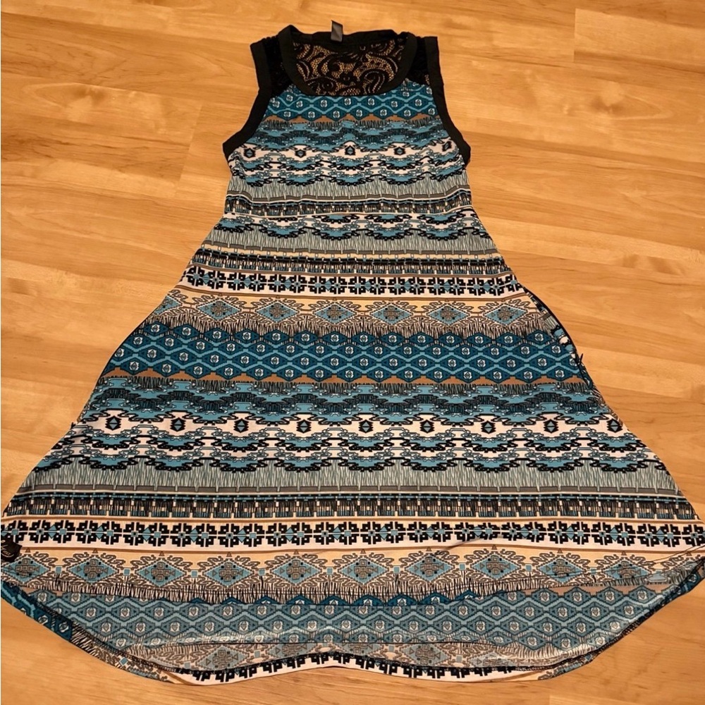 Lady Hike Dress Ridge Runner Tribal Turquoise size M